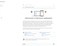 Strona Google Moja aktywność pozwala sprawdzić, jakie aplikacje były uruchamiane. Możesz przeglądać i zarządzać swoją historią.