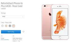 Odnowiony iPhone 6s Plus 64GB Rose Gold. Sprawdź, co to znaczy "odnowiony" i wybierz swój kolor.