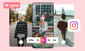 W jakiej aplikacji przyspieszyć film? Instagram pozwala na edycję prędkości wideo, od 0.5x do 4x.