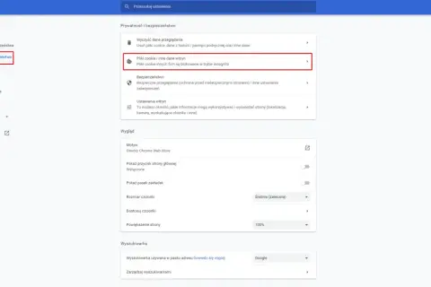 Ustawienia prywatności i bezpieczeństwa w przeglądarce. Dowiedz się, jak przywrócić historie przeglądarki, zarządzając plikami cookie i innymi danymi witryn.