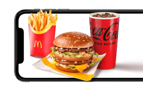 Jak ściągnąć aplikację McDonald's na telefon? Zobaczysz tu Big Maca, frytki i Coca-Colę Zero.