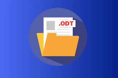 Ikona folderu z dokumentem .odt. Dowiedz się, jak otworzyć plik odt na iPhone.