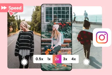 W jakiej aplikacji przyspieszyć film? Instagram pozwala na edycję prędkości wideo, od 0.5x do 4x.