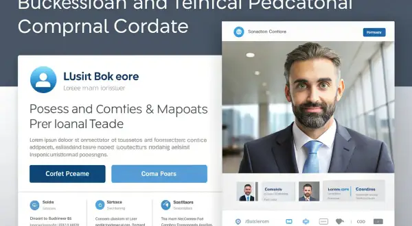 Aplikacja LinkedIn: co to jest? Widok profilu zawodowego z danymi i zdjęciem mężczyzny w garniturze.
