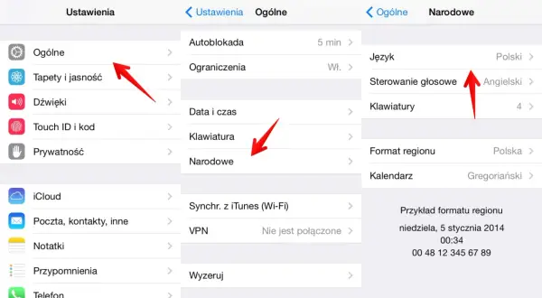 Jak zmienić język w aplikacji ING: Ustawienia > Ogólne > Narodowe > Język.