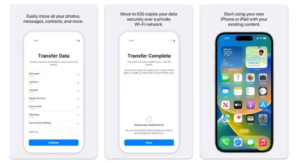 Przenieś dane z Androida na iPhone po konfiguracji. Aplikacja "Przenieś do iOS" ułatwia transfer zdjęć, wiadomości i kontaktów.
