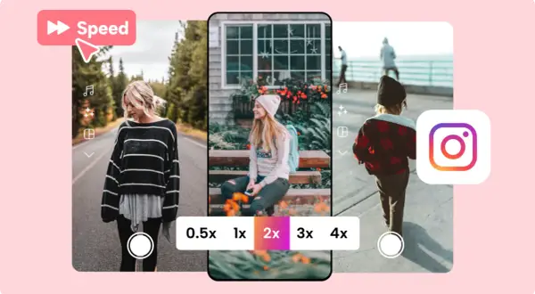 W jakiej aplikacji przyspieszyć film? Instagram pozwala na edycję prędkości wideo, od 0.5x do 4x.