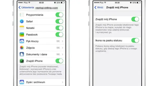 Ustawienia iPhone'a: jak zablokować iPhone'a przez funkcję "Znajdź mój iPhone".
