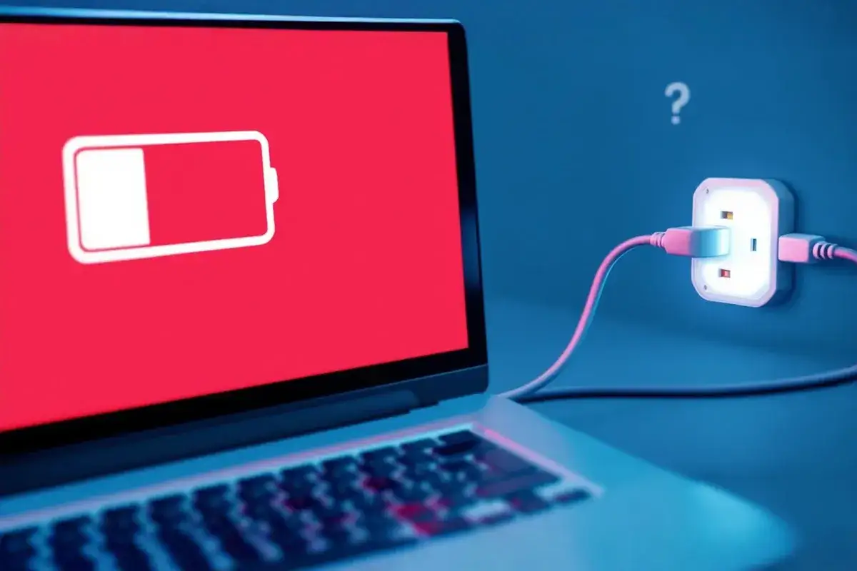 Laptop z niskim poziomem baterii, podłączony do gniazdka. Czy to możliwe, jak naładować laptopa przez USB?
