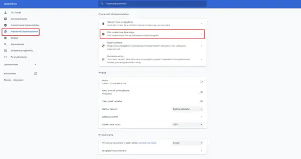 Ustawienia prywatności i bezpieczeństwa w przeglądarce. Dowiedz się, jak przywrócić historie przeglądarki, zarządzając plikami cookie i innymi danymi witryn.
