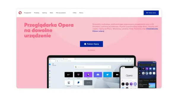Szukasz przeglądarki? Opera oferuje szybkie, bezpieczne przeglądanie na każdym urządzeniu. Pobierz teraz!
