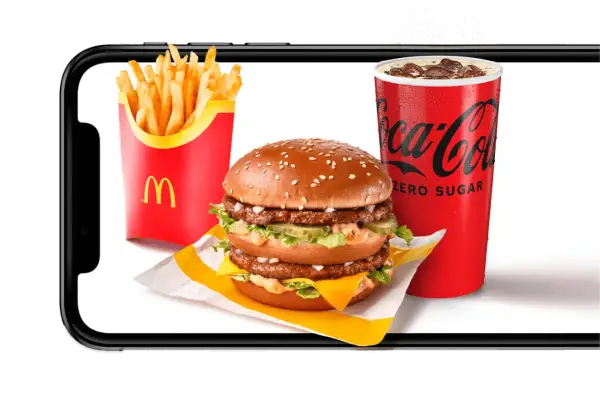 Jak ściągnąć aplikację McDonald's na telefon? Zobaczysz tu Big Maca, frytki i Coca-Colę Zero.